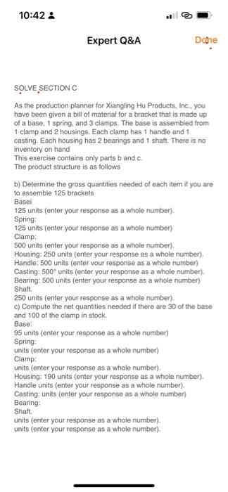  SOLVE SECTION C PLEASE NOTE THAT THE PREVIOUS CHEGG EXPERT WAS