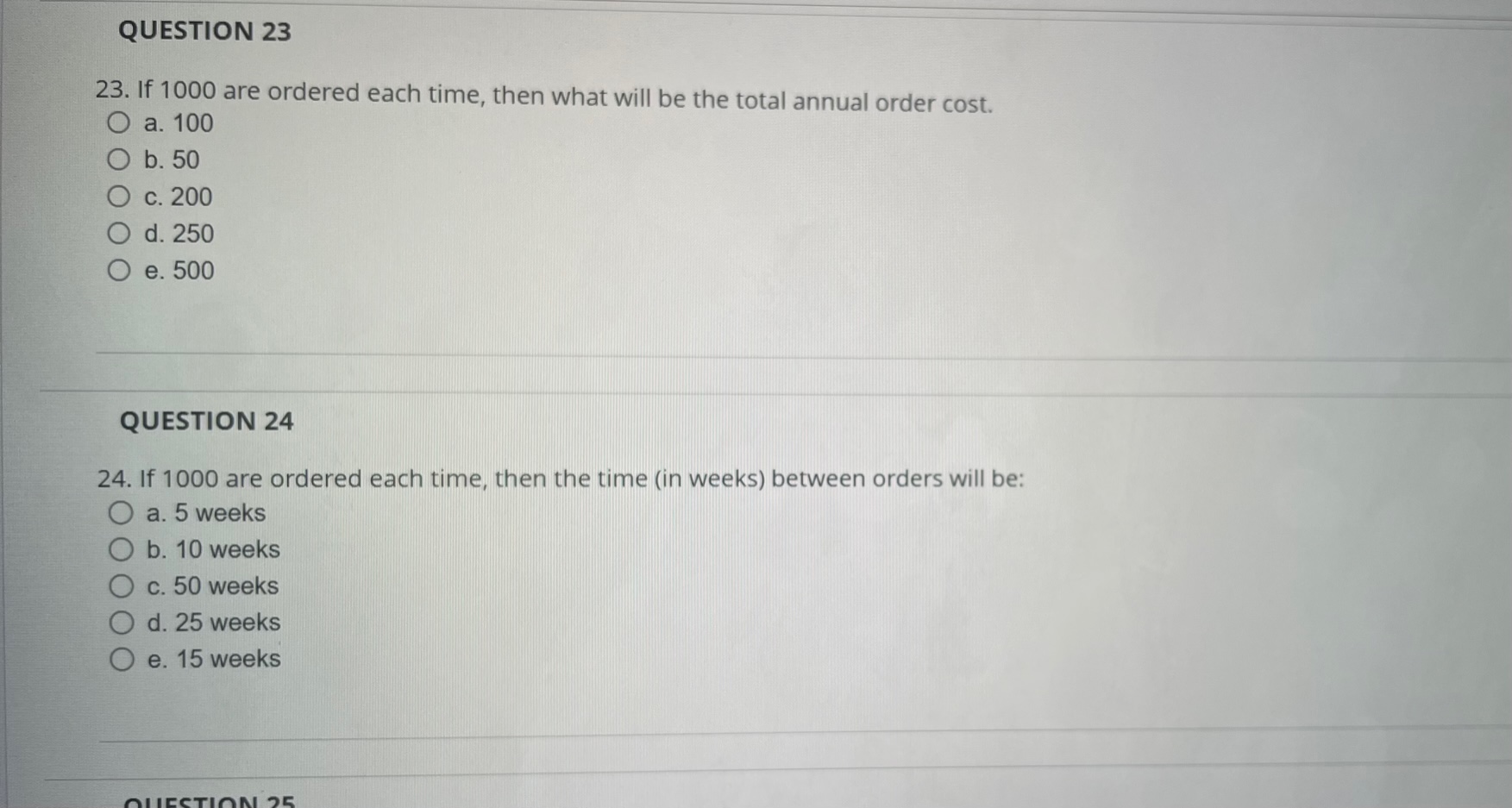 firm desires to control inventory levels so as to minimize the sum