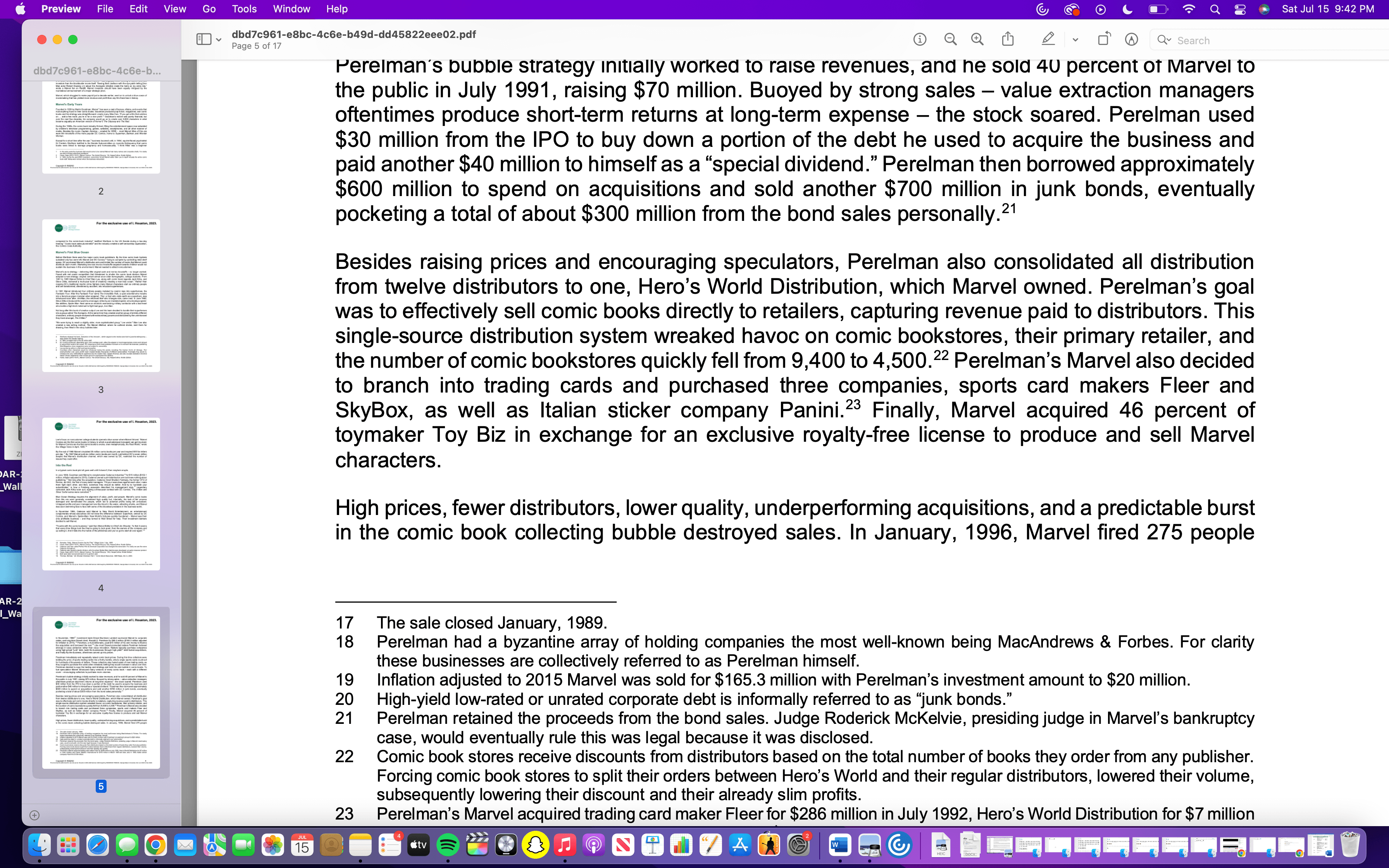 expensive tradition added cost without commensurate buyer value. Marvel located their California