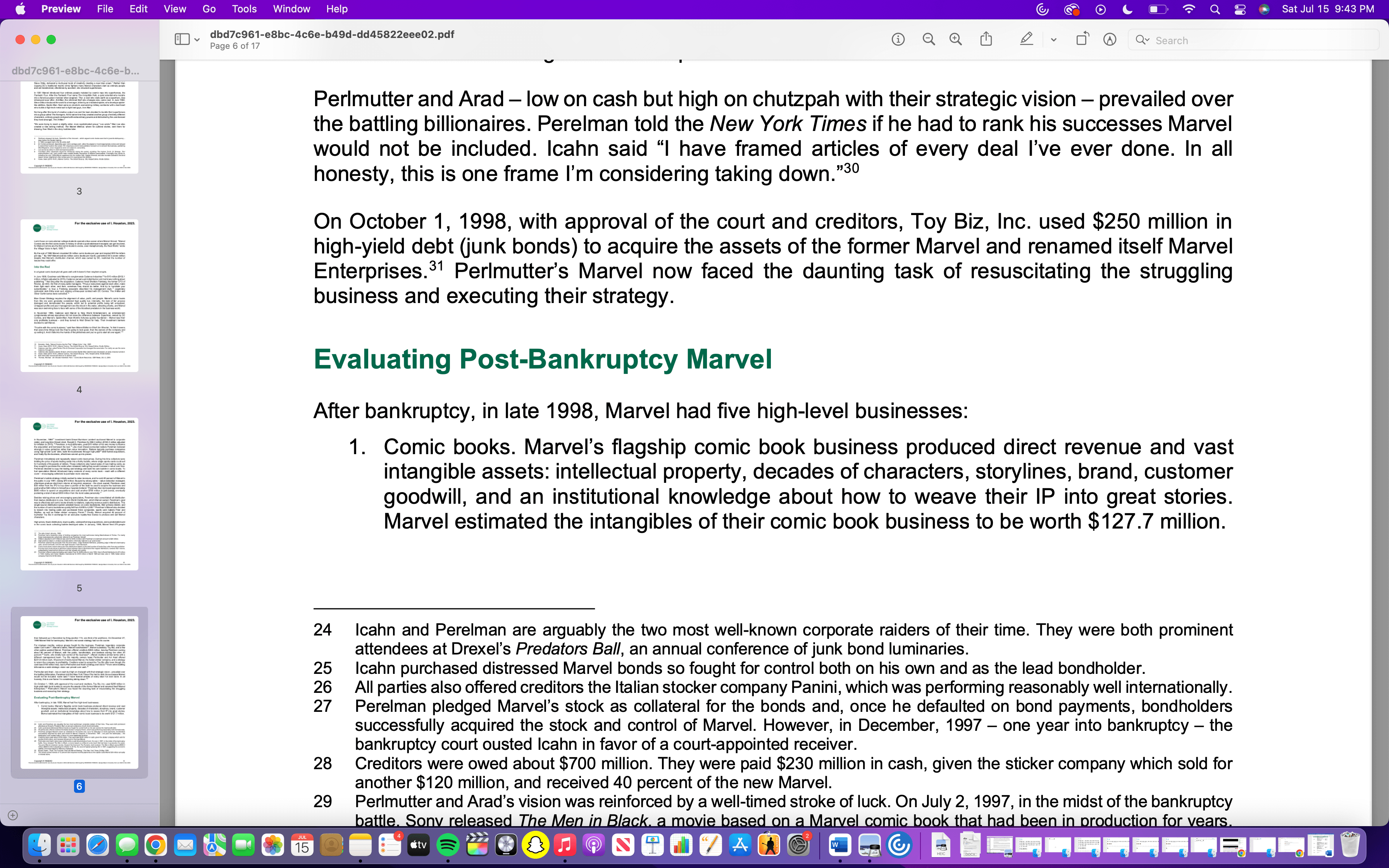 threadbare. There were no free lunches or even free coffee. 39 Marvel