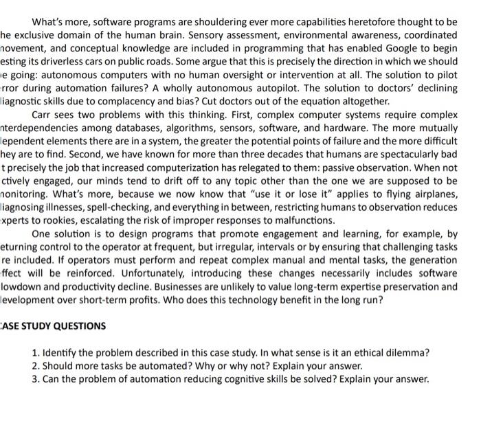 Study No. 2: Are We Relying Too Much on Computers to Think