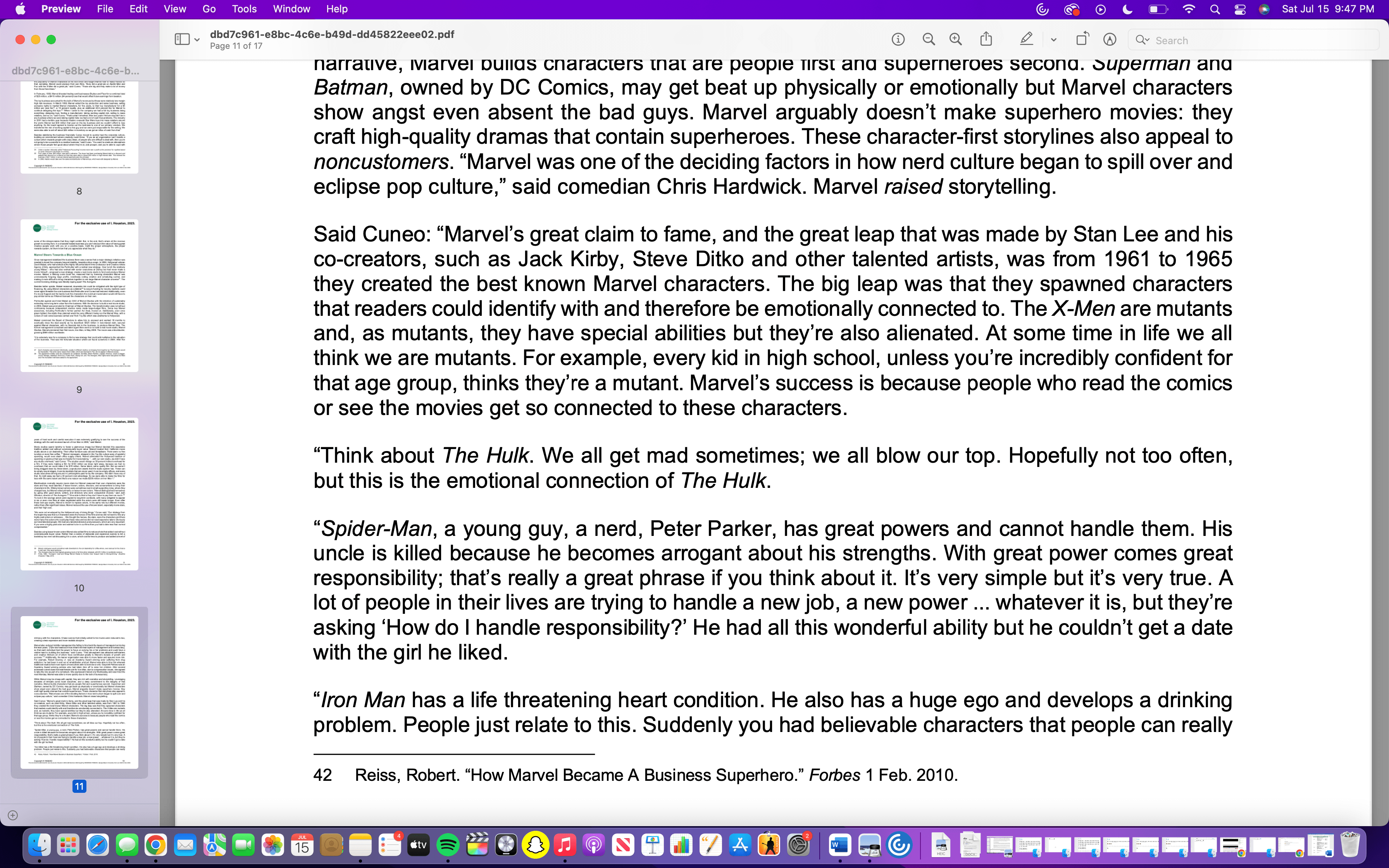 for by the company. We didn't have any of that. So right