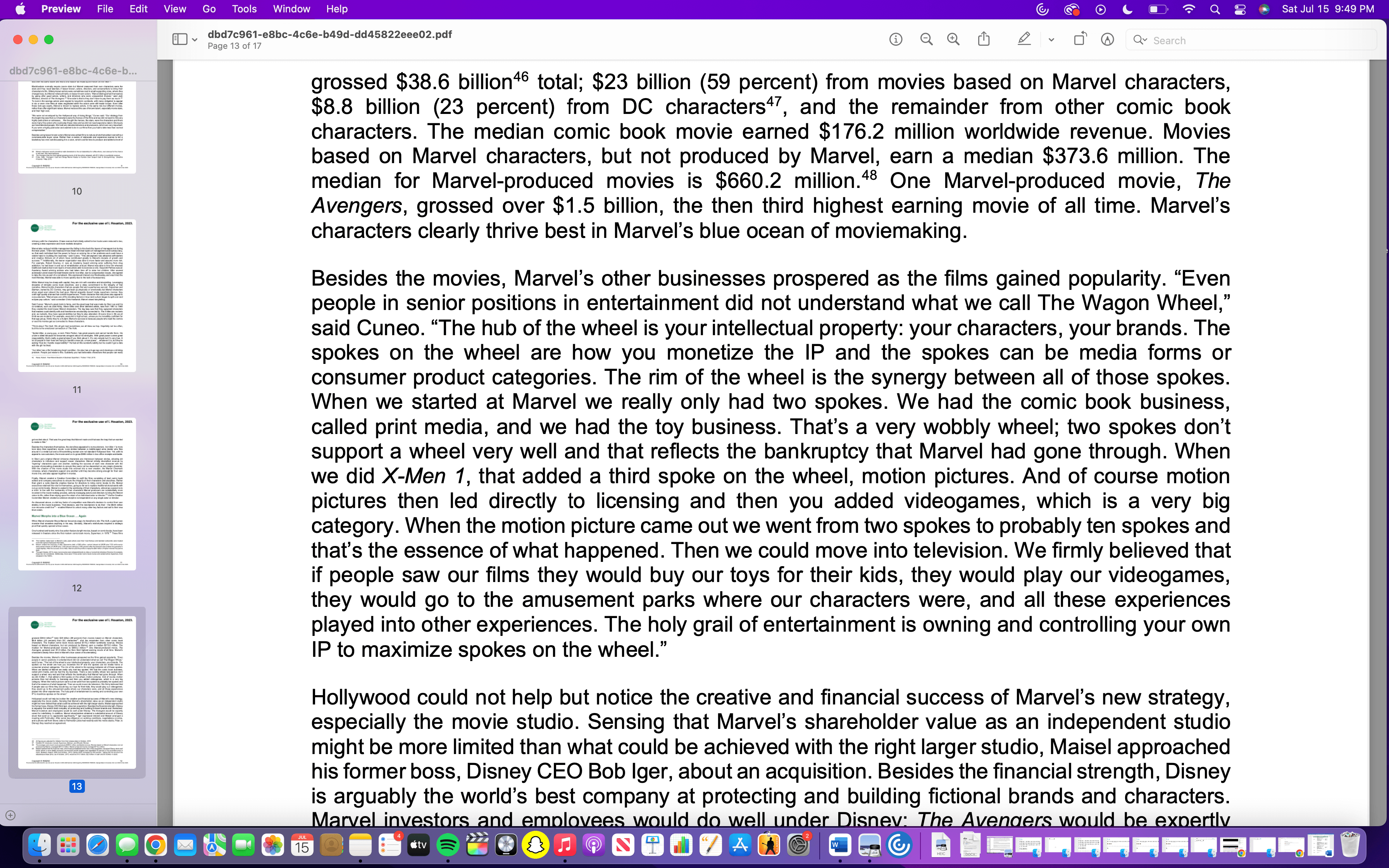 one reason we made $200 million on Iron Man 1." Blockbusters normally