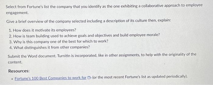 please help with this ill give thumbs up. Select from Fortune's list