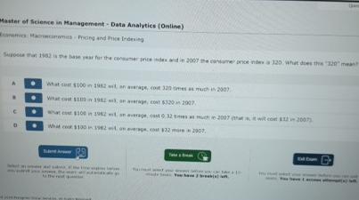  Master of Sicience in Management - Data Analytics (Online) h .