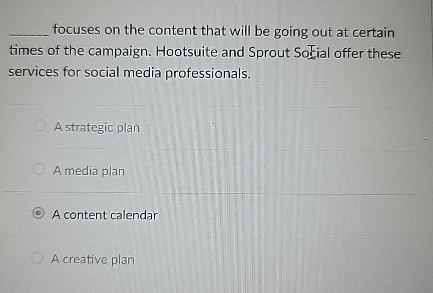  focuses on the content that will be going out at certain