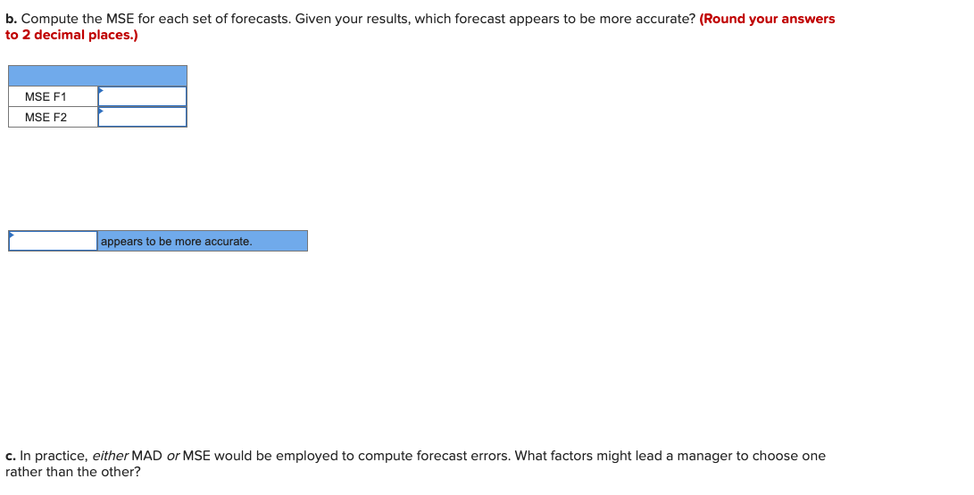 to forecast demand for cases of bottled water. Actual demand and the