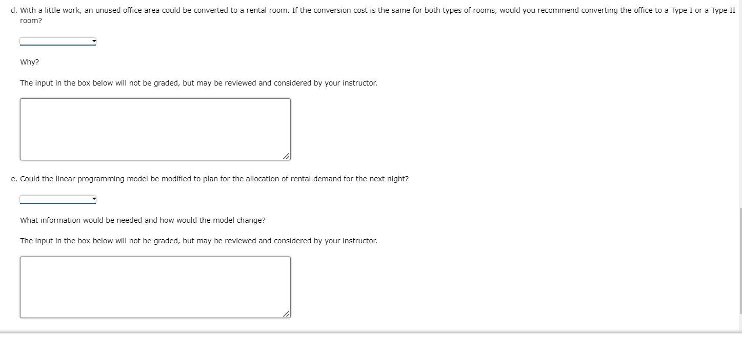 II rooms. a. Use linear programming to determine how many reservations to