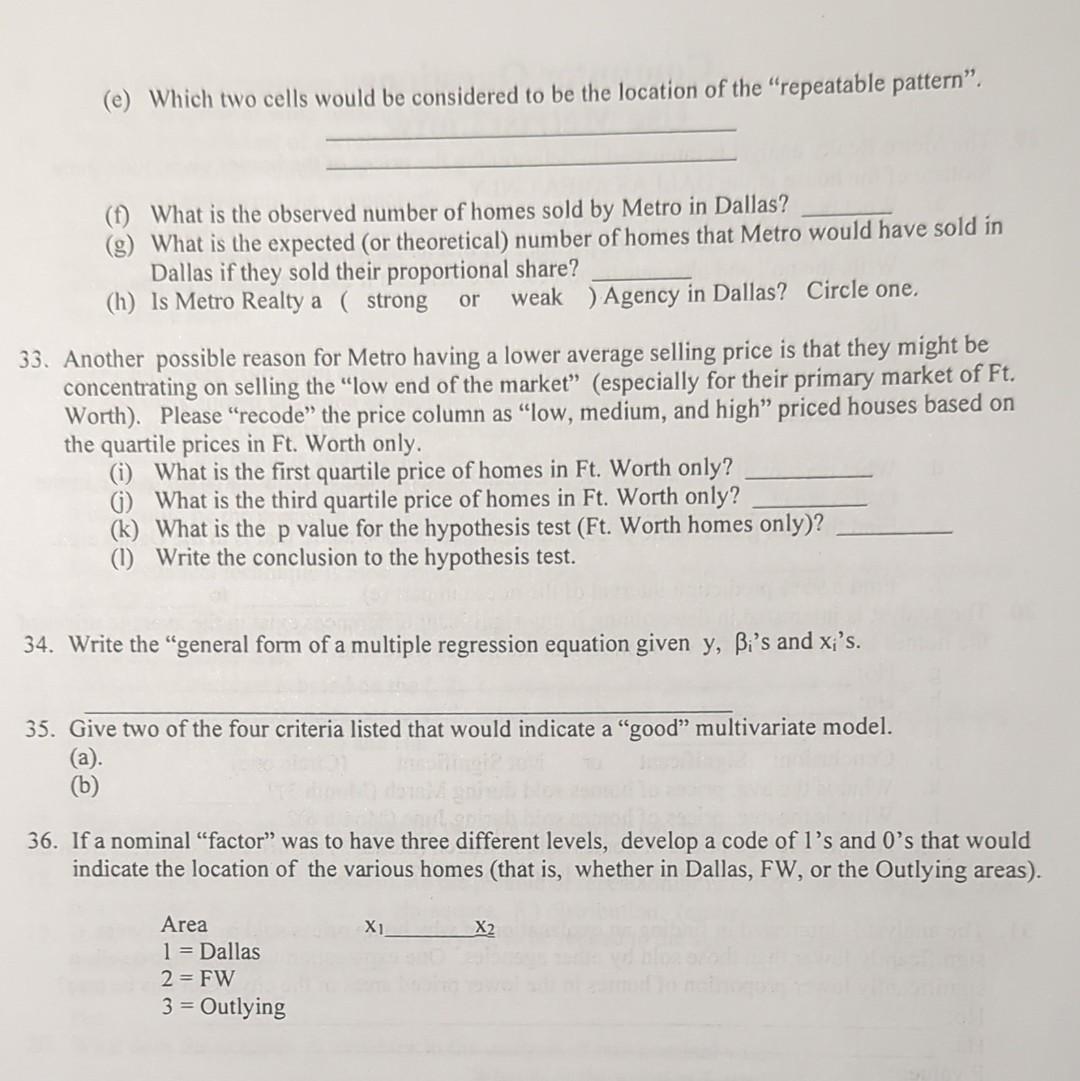(e) Which two cells would be considered to be the location