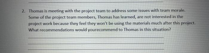 project manager of the Gully C Project for his projectized organization. This