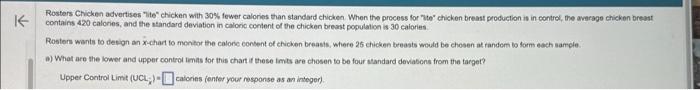 i need help finding the upper and lower control limit of both