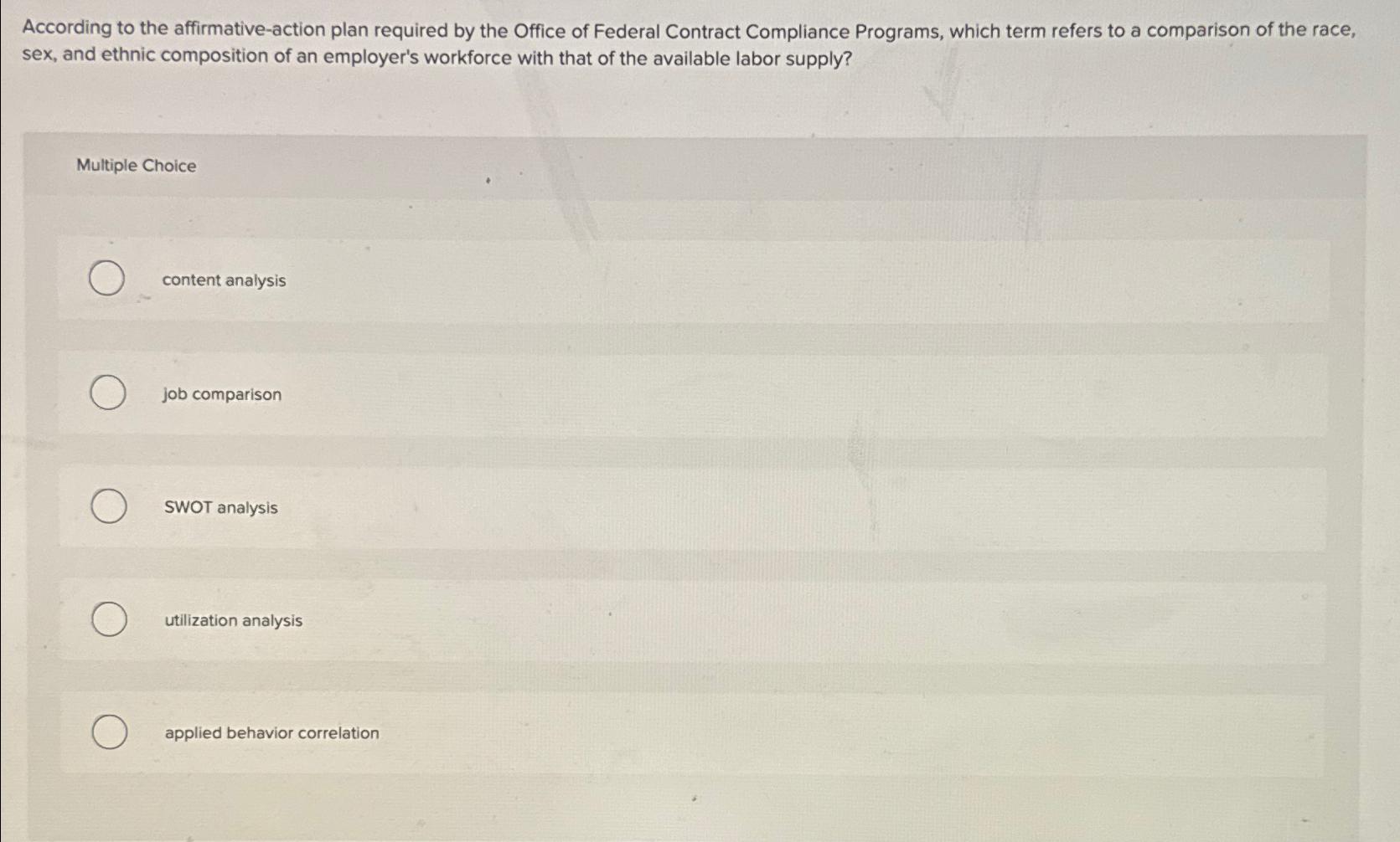  According to the affirmative-action plan required by the Office of Federal