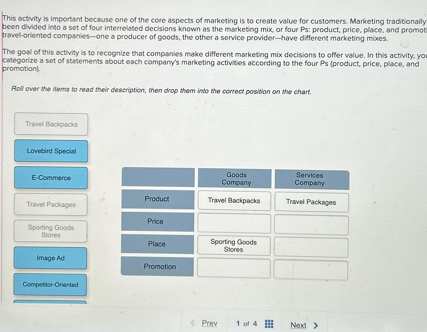  This activity is important because one of the core aspects of