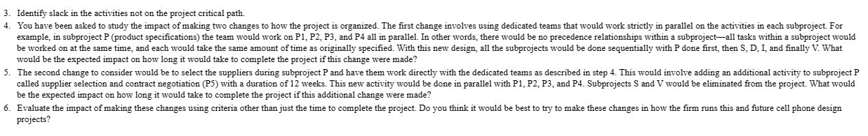 schedule and calculate project duration. Your boss wants the schedule on his