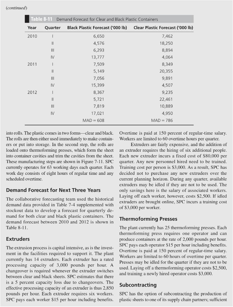 what formulas and solver constraints were used. CASE STUDY Specialty Packaging Corporation,