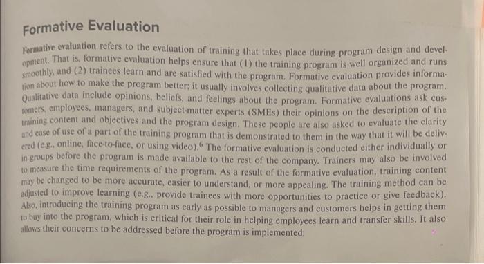 help create an evaluation strategy Formative Evaluation Formative cvaluation refers to the