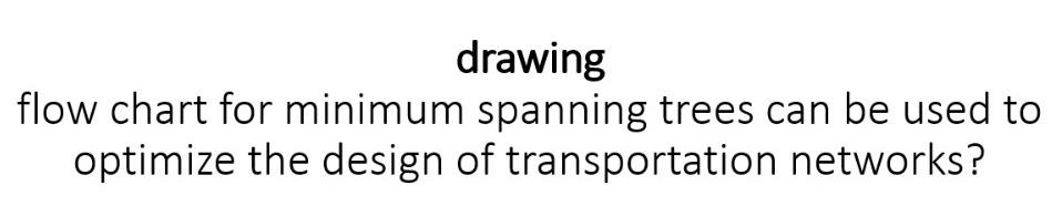  drawing flow chart for minimum spanning trees can be used to