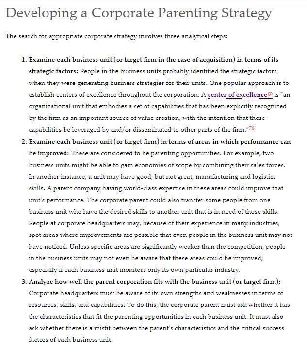 of its business or product portfolio. 1 This is true whether the