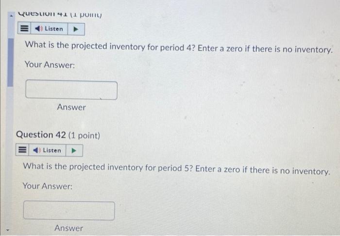 size is 100 and beginning inventory is 75 . Develop the MPS