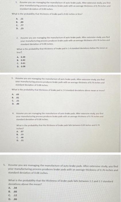 help!!! Vour monufgctuting process prodokes brake path with an everace thichiess of