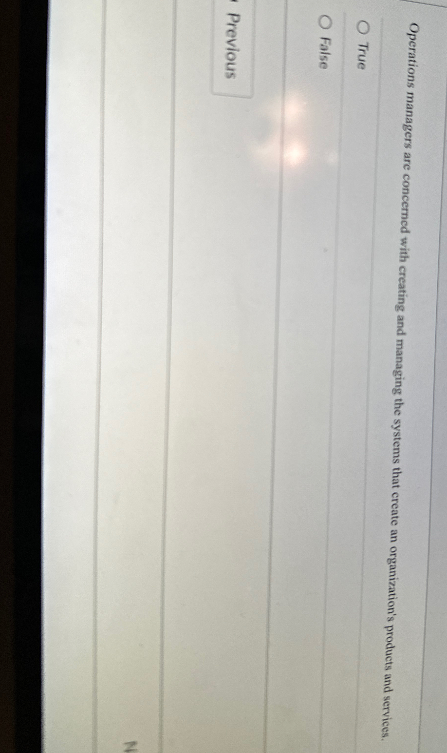  Operations managers are concerned with creating and managing the systems that