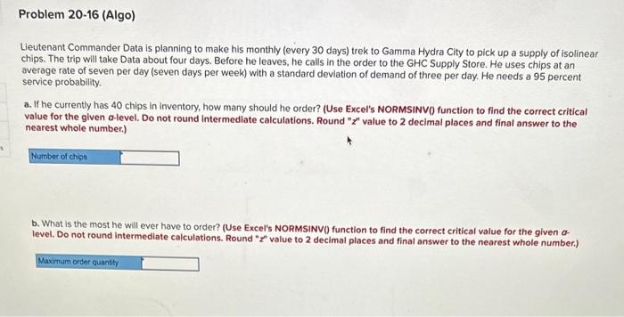  Lieutenant Commander Data is planning to make his monthly (every 30