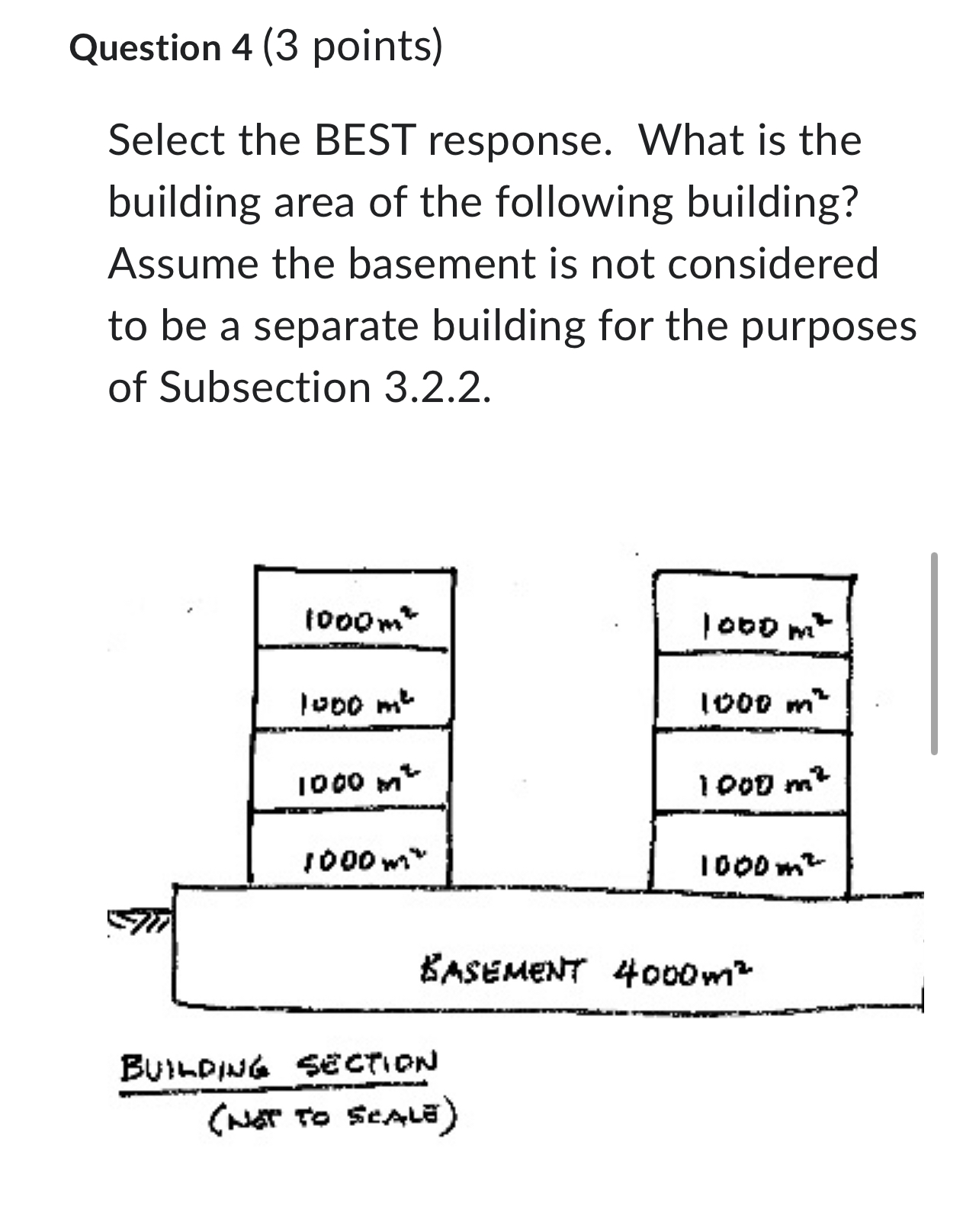  Question 4(3 points) Select the BEST response. What is the building