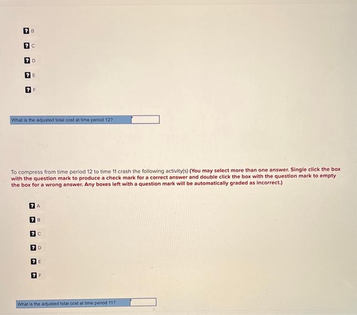 below to compress one-time unit per move using the least cost method.