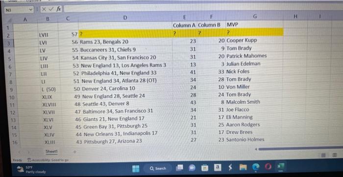  Please fill out the yellow highlighted excel boxes and note what