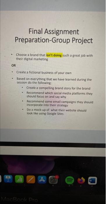  Final Assignment Preparation-Group Project - Choose a brand that isn't doing