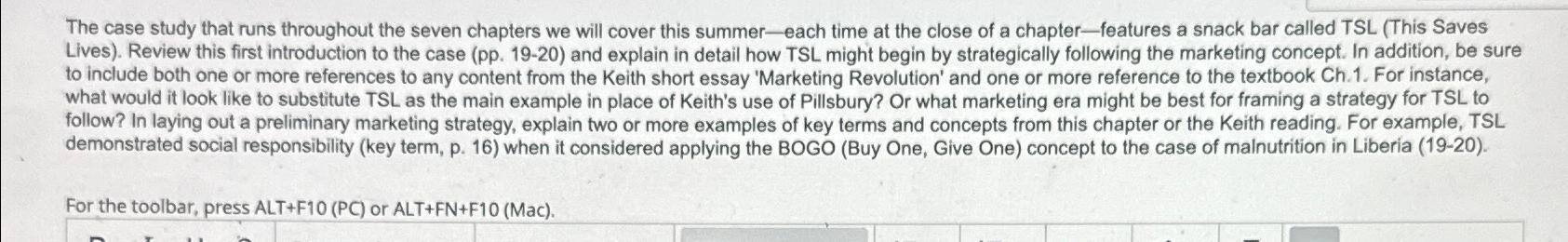  The case study that runs throughout the seven chapters we will