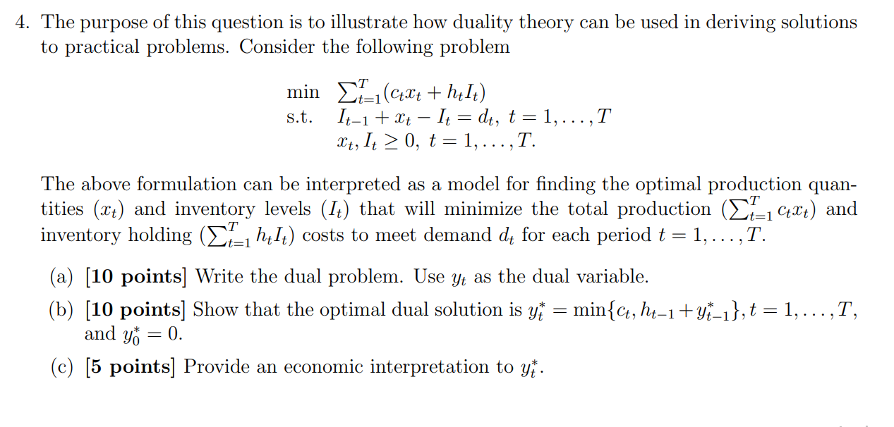  max 5x1+4x2The purpose of this question is to illustrate how duality