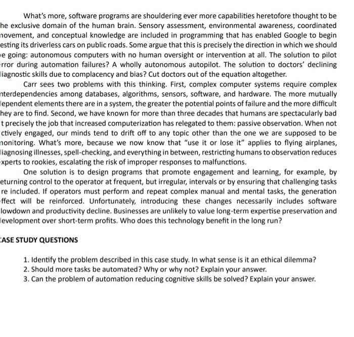 Study No. 2: Are We Relying Too Much on Computers to Think