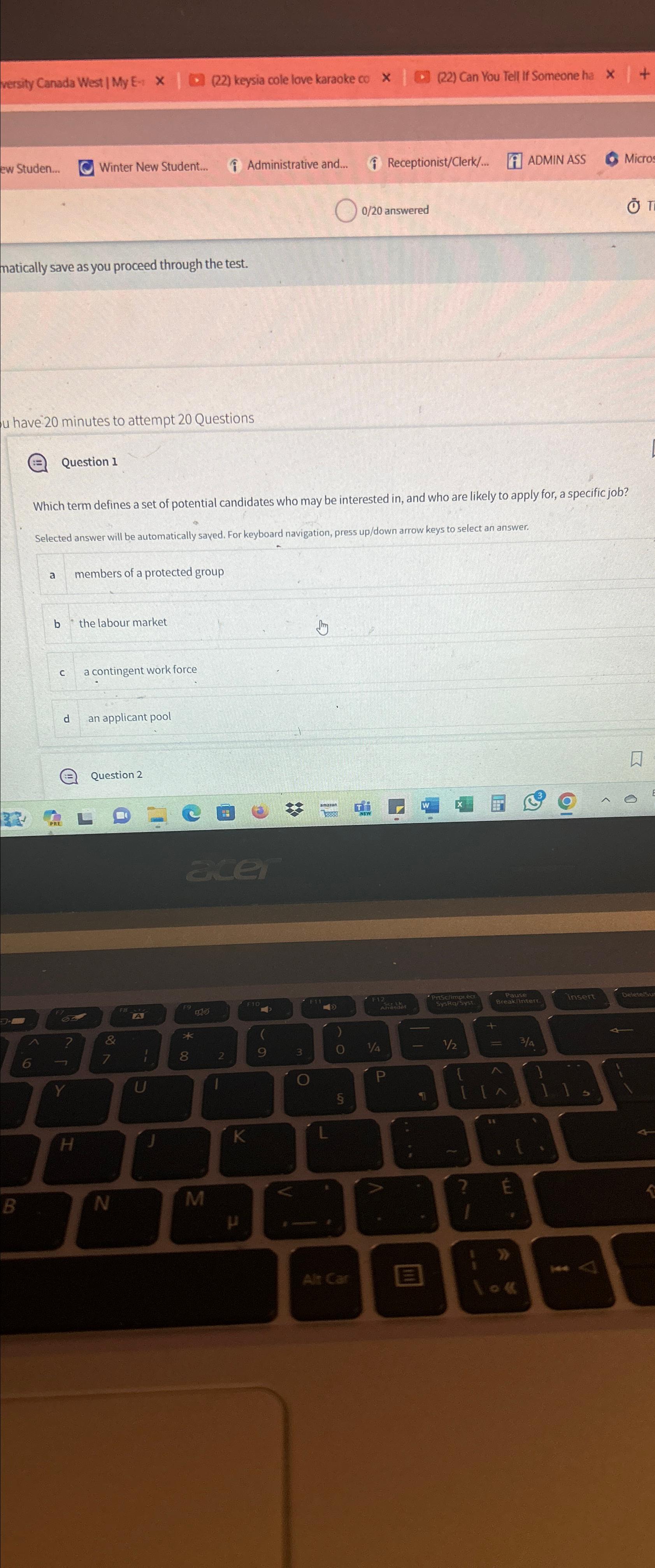  ew Studen... Winter New Student... (i) Administrative and... Receptionist/Clerk/... ADMIN ASS