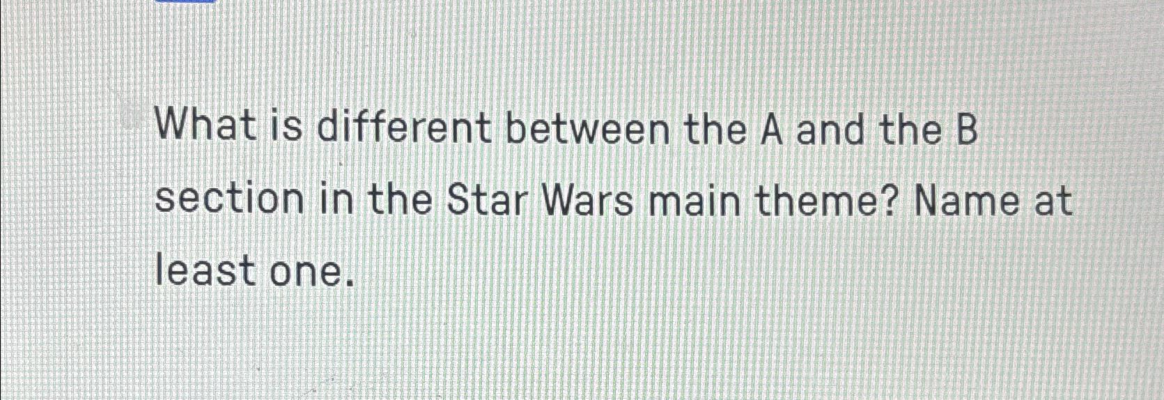  What is different between the A and the B section in