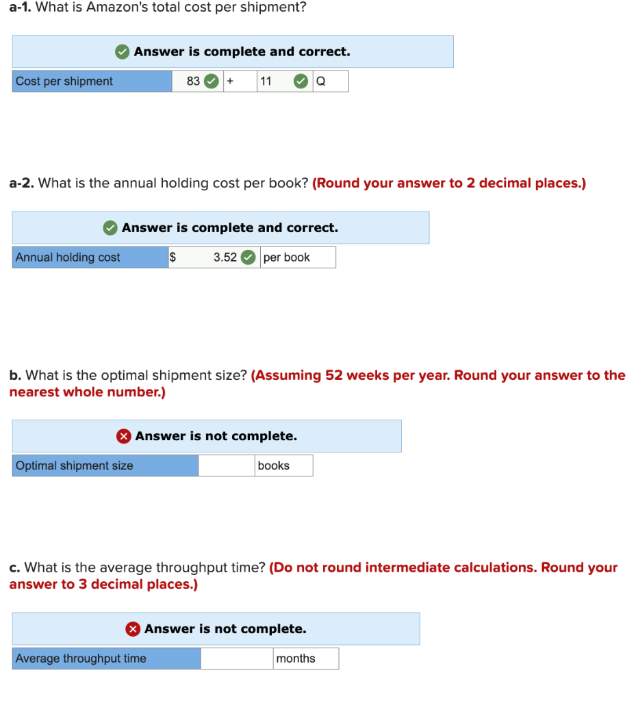  Demand for a book at Amazon.com is 400 units per week.