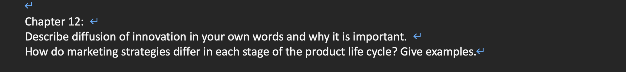 this is for marketing quiz. please make short essay using own words.