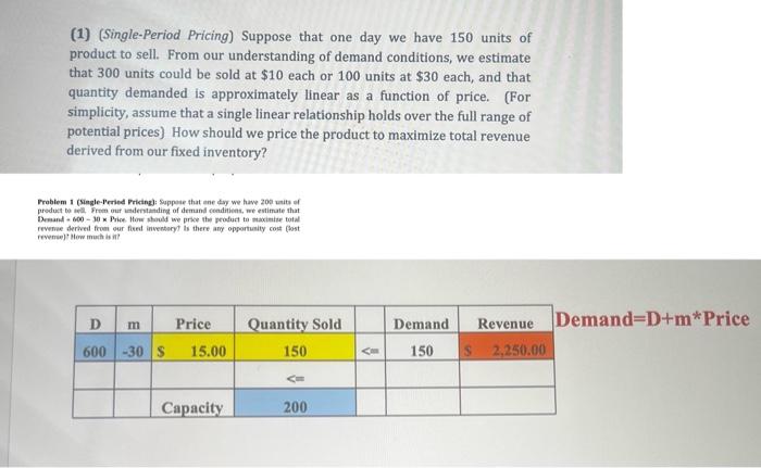 If bottom excel table is the answer to the middle problem, can