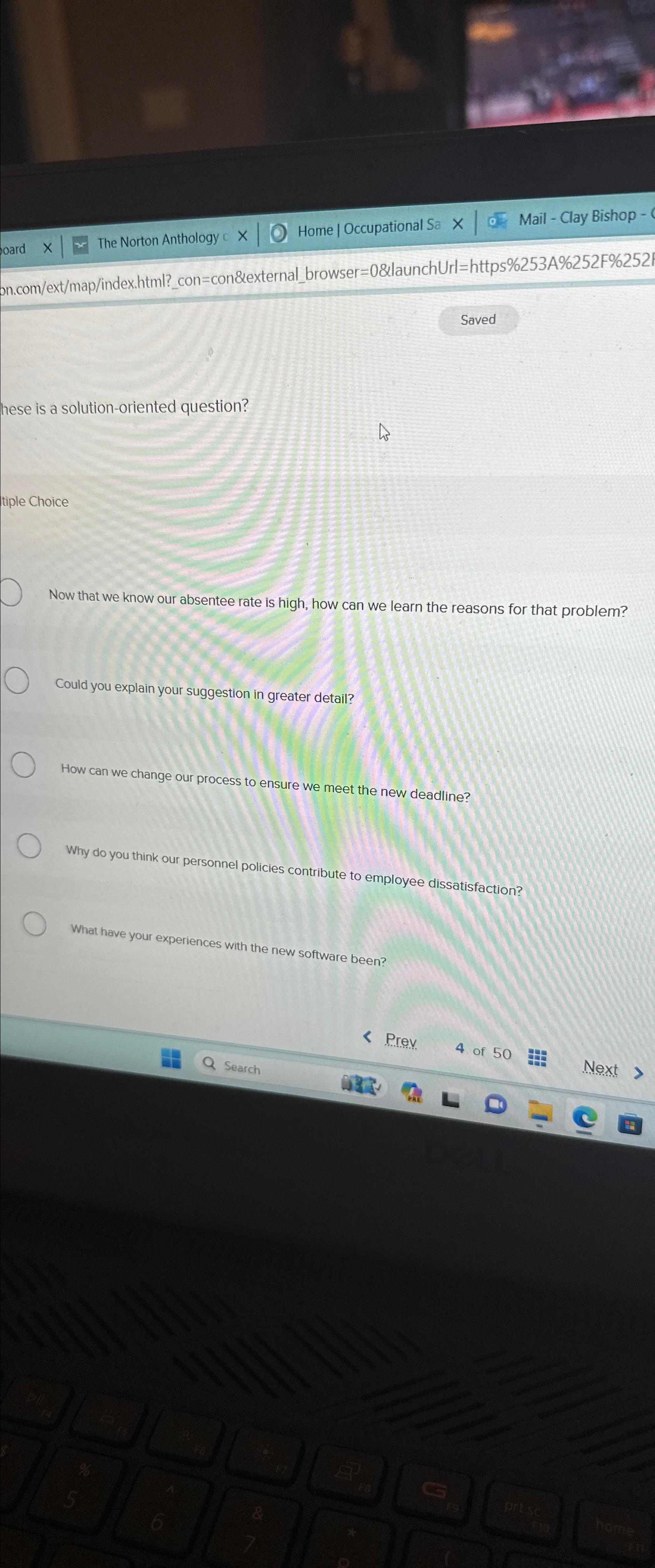  hese is a solution-oriented question? tiple Choice Now that we know