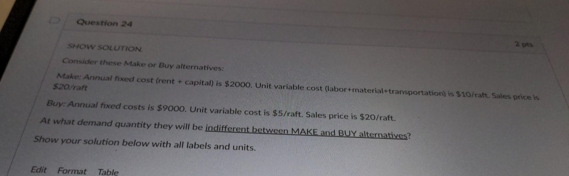 please answer all of them SHOW SOLUTION. 2 prs Consider these