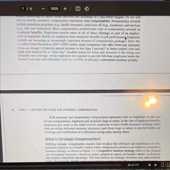 least one specific comment (with a citation) from the reading that you