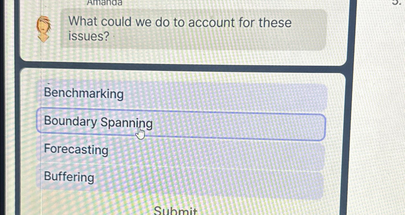  What could we do to account for these issues? Benchmarking Boundary