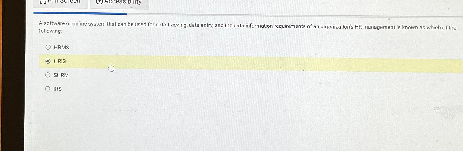  A software or online system that can be used for data