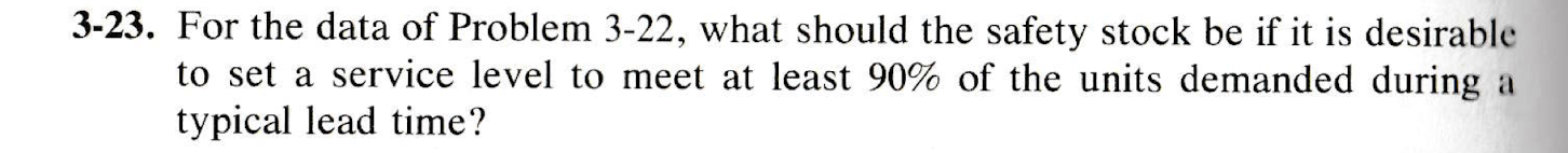 step by step -22. A company uses a continuous-review system, with Q=100.