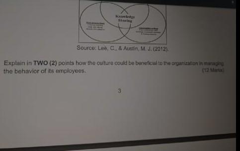 Explain in TWO (2) points how the culture could be bereficial