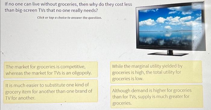  If no one can live without groceries, then why do they