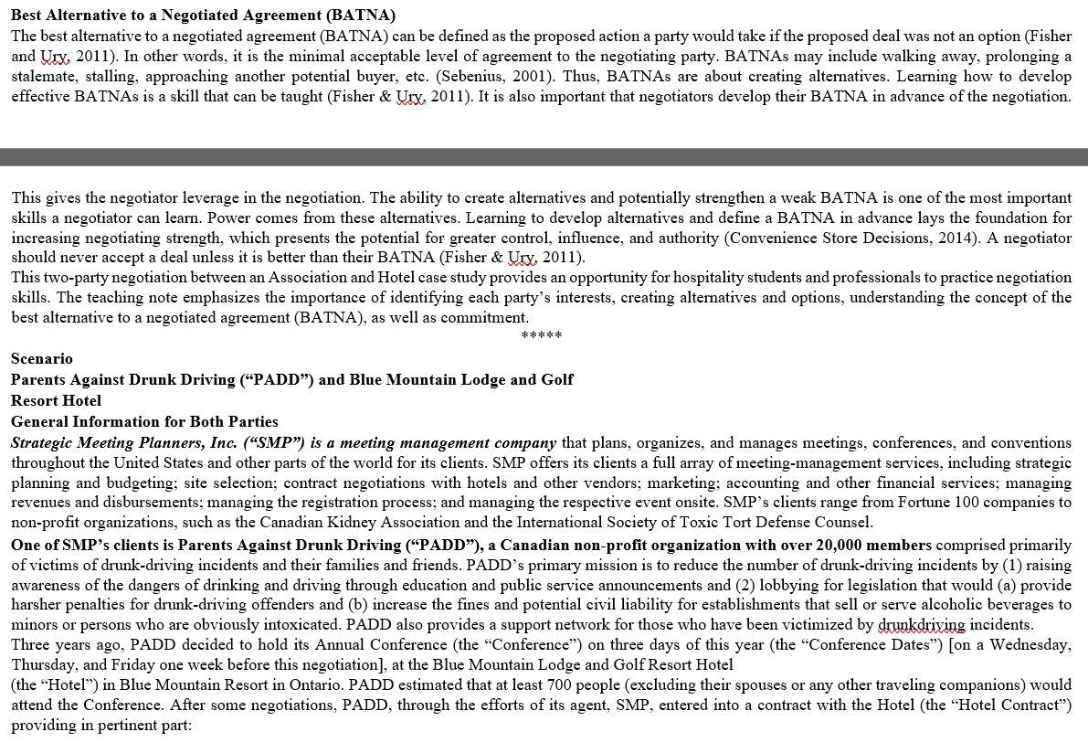 interests of each party prior to the negotiation. Strategize to create options