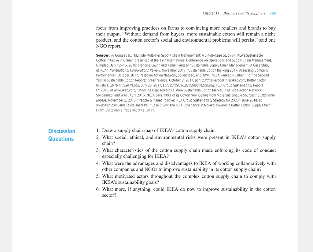 other companies and NGOs to improve sustainability in its cotton supply chain?