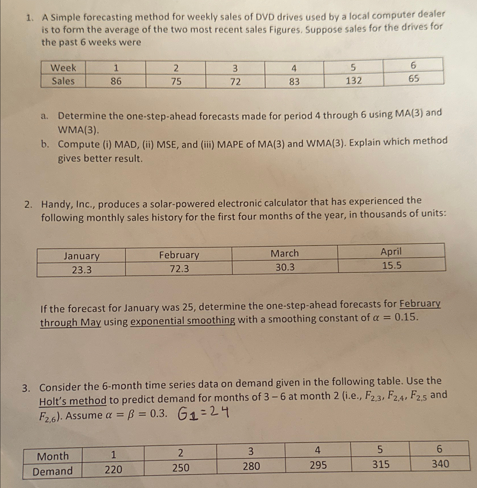  A Simple forecasting method for weekly sales of DVD drives used