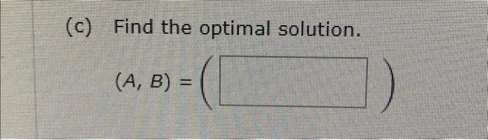 Find the optimal solution
